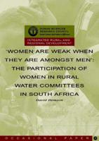 Women Are Weak When They Are Amongst Men Integrated Rural and Regional Development Occasional Papers