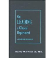 On Leading a Clinical Department