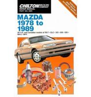 Chilton Book Company Repair Manual. Mazda 1978 to 1989