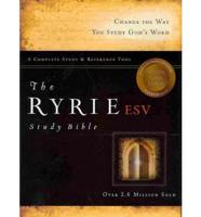 The Ryrie ESV Study Bible Genuine Leather Burgundy Red Letter