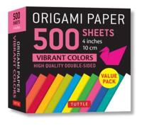 Origami Paper 500 Sheets Vibrant Colors 4" (10 Cm)