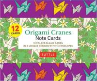 Origami Cranes Note Cards- 12 Cards