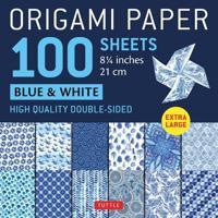Origami Paper 100 Sheets Blue & White 8 1/4 Inch (21 Cm)