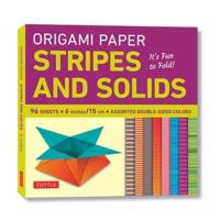 Origami Paper - Stripes and Solids 6 Inches - 96 Sheets