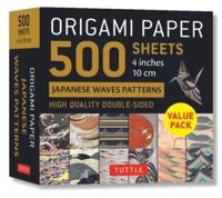 Origami Paper 500 Sheets Japanese Waves Patterns 4 Inch (10 Cm)