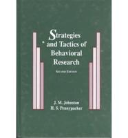 Strategies and Tactics of Behavioral Research