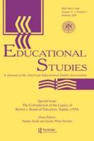 The Contradictions of the Legacy of Brown V. Board of Education, Topeka (1954) : A Special Issue of Educational Studies