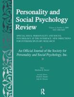 Personality and Social Psychology at the Interface: New Directions for Interdisciplinary Research: A Special Issue of personality and Social Psychology Review