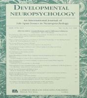 Developmental Neuropsychology Vol. 14. Special Issue : Gonadal Hormones and Sex Differences in Behavior