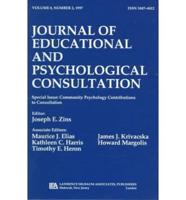 Community Psychology Contributions To Consultation