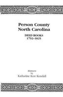 Person County, North Carolina, Deed Books, 1792-1825