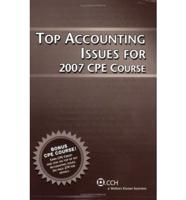 Top Accounting Issues for 2007 Cpe Course