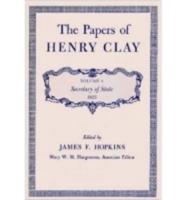 The Papers of Henry Clay: Secretary of State, 1825