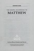 The Gospel According to Matthew - Answer Guide
