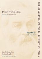 Prose Works 1892: Volume I