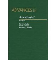 Advances in Anesthesia. Vol. 16