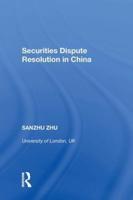 Securities Dispute Resolution in China