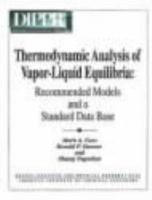 Thermodynamic Analysis of Vapor-Liquid Equilibria