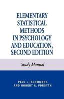 Elementary Statistical Methods in Psychology: and Education, Study Manual, Second Edition
