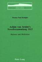 Achim Von Arnim's Novellensammlung 1812