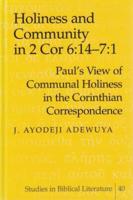 Holiness and Community in 2 Cor 6:14-7:1