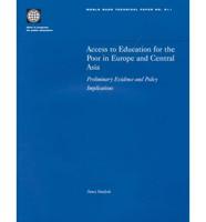 Access to Education for the Poor in Europe and Central Asia