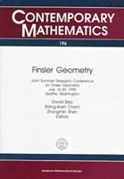 Finsler Geometry