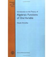 Introduction to the Theory of Algebraic Functions of One Variable