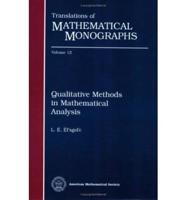 Qualitative Methods in Mathematical Analysis