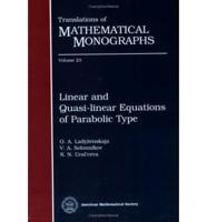 Linear and Quasi-Linear Equations of Parabolic Type