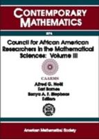 Council for African American Researchers in the Mathematical Sciences. Volume III