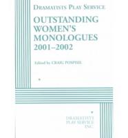 Outstanding Women's Monologues 2001-2002