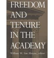 Freedom and Tenure in the Academy