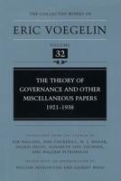 The Theory of Governance and Other Miscellaneous Papers, 1921- 1938