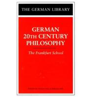 German 20Th-Century Philosophy
