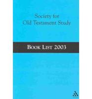 Society for Old Testament Study Book List 2003