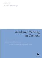 Academic Writing in Context: Implications and Applications: Papers in Honour of Tony Dudley-Evans