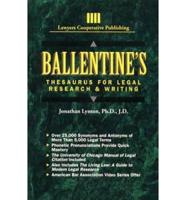 Ballentine's Thesaurus for Legal Research & Writing