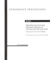 Directions for Cost and Outcome Analysis of Starting Early Starting Smart