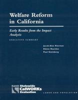 Welfare Reform in California