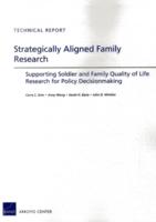 Strategically Aligned Family Research: Supporting Soldier and Family Quality of Life Research for Policy Decisionmaking
