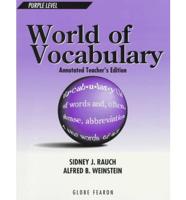 World of Vocabulary Purple Level Ate 1996C