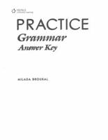 Practice Grammar and Vocabulary-Answer Key