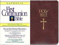 Holy Bible New American Book First Communion Burgundy Imitation