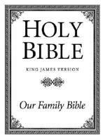 Holy Bible/King James Version/Family Altar Edition