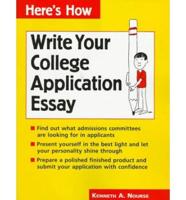 Write Your College Application Essay