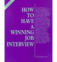 How to Have a Winning Job Interview