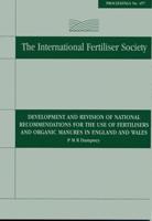 Development and Revision of National Recommendations for the Use of Fertilisers and Organic Manures in England and Wales