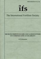 Micronutrients in Soil and Agrosystems