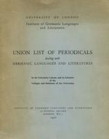 Union List of Periodicals